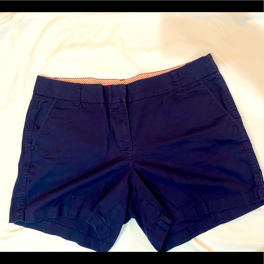 Navy J. Crew Chino Shorts